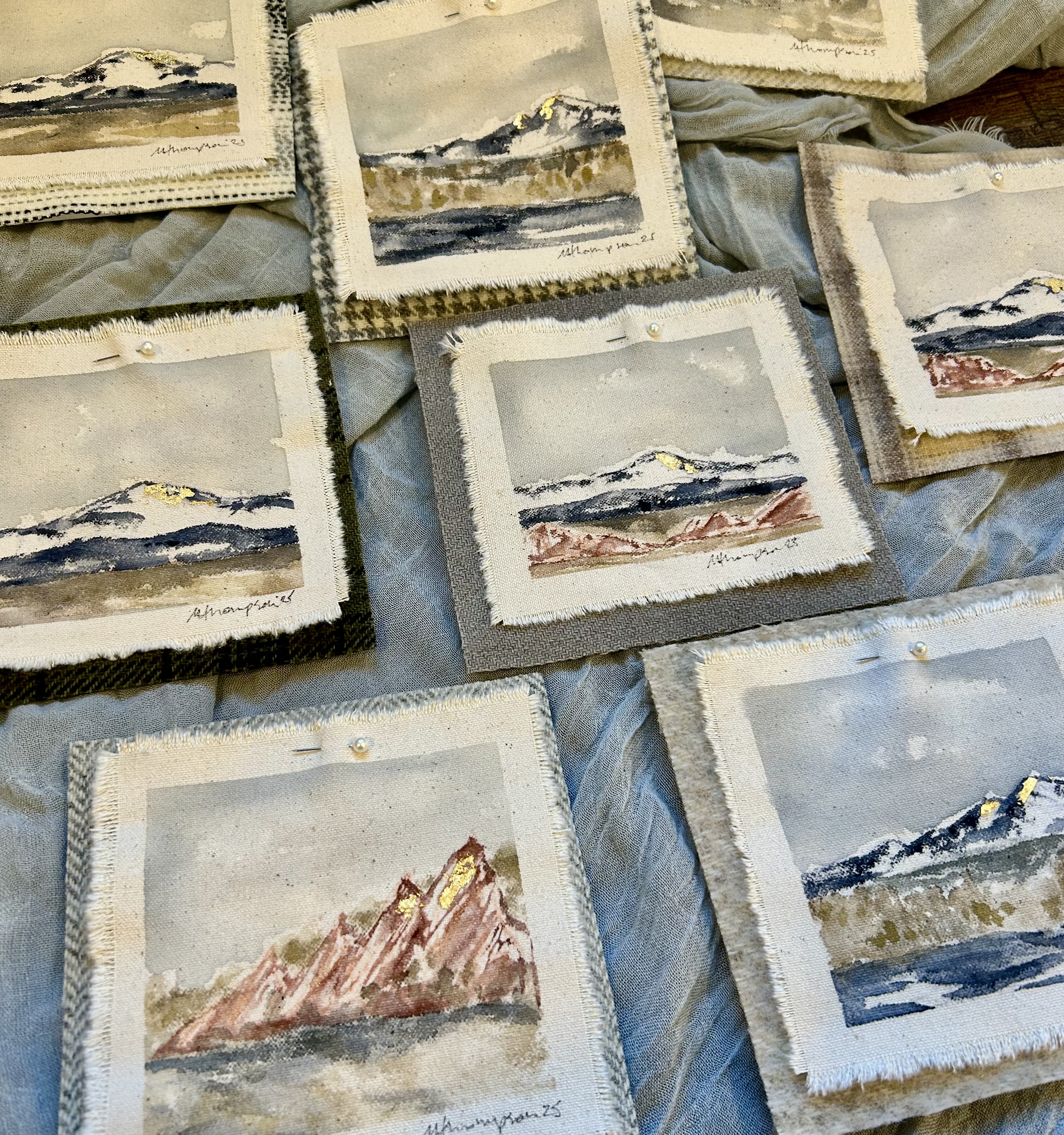 Original red rocks watercolor landscape series